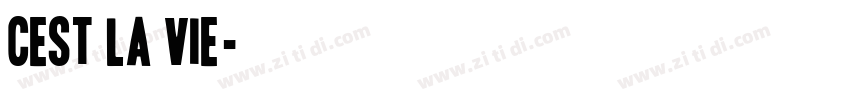 Cest la vie字体转换